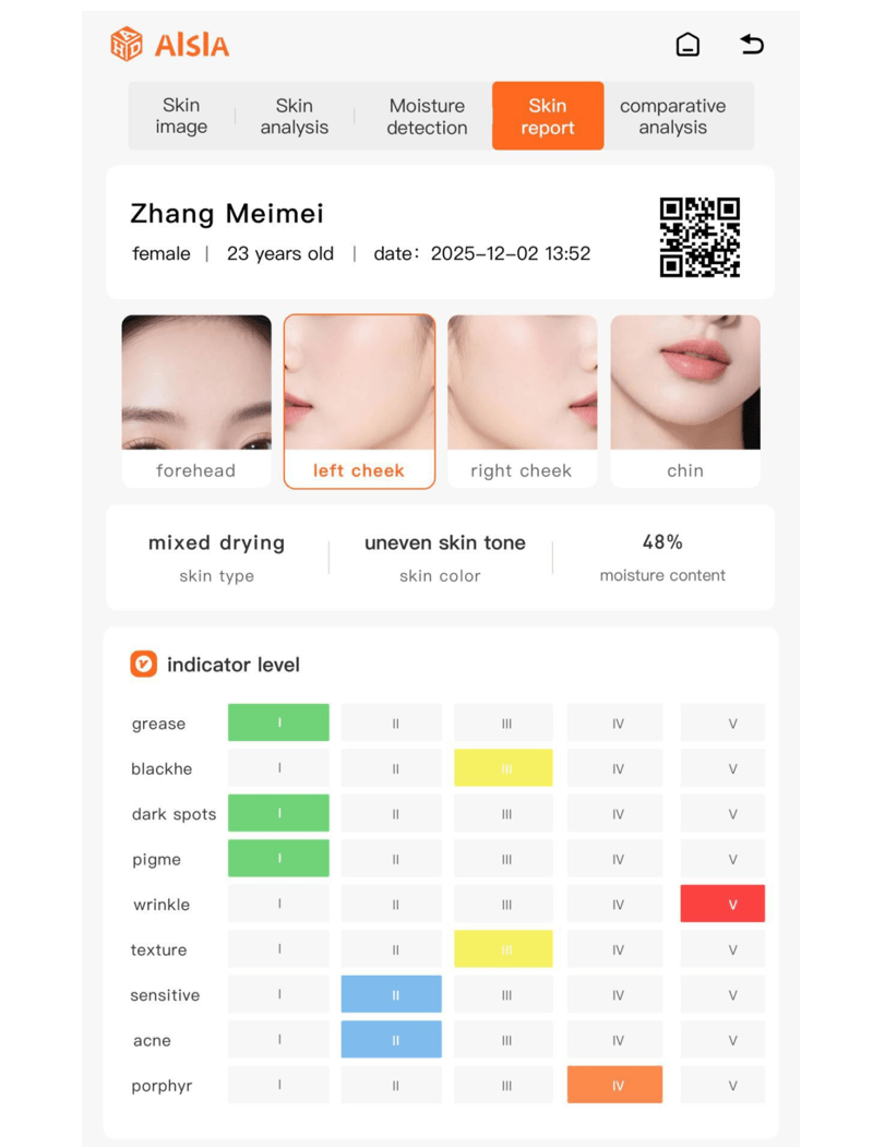 skin and hair analyzer machine